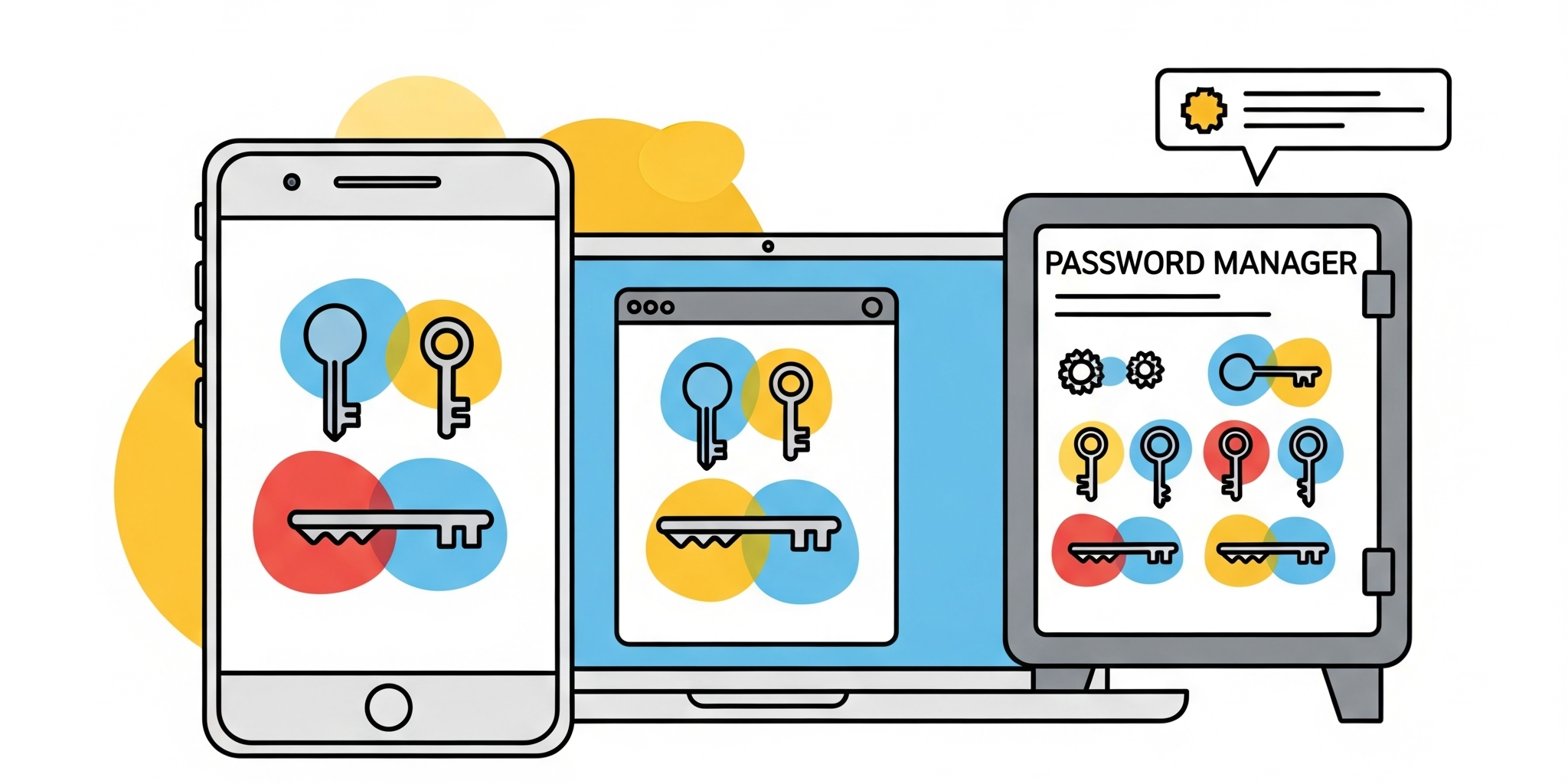 ilustrácia prístupových kľúčov