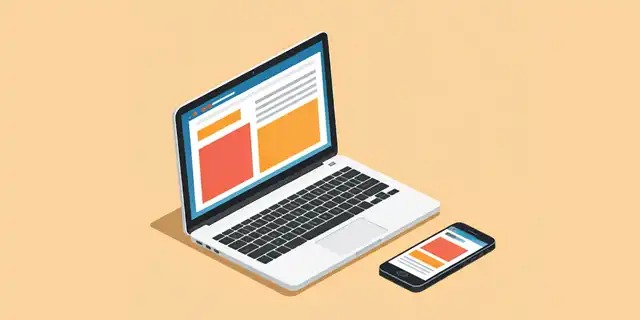Webová stránka zobrazená na notebooku a odpovídající mobilní aplikace vedle ní, obě zdůrazňují uživatelskou přívětivost a responzivitu.